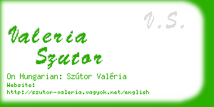 valeria szutor business card